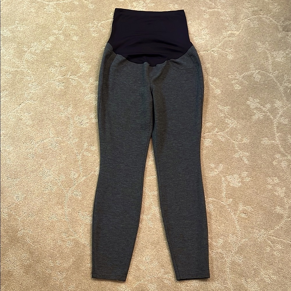A:Glow Maternity Dark Gray Leggings, Small